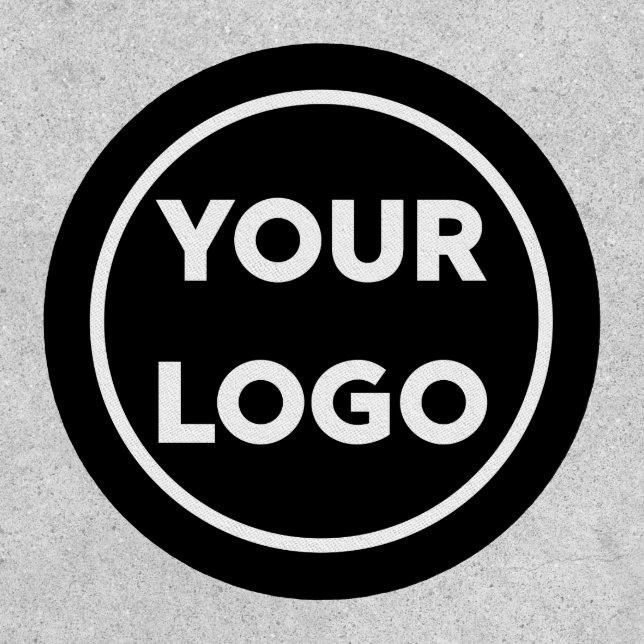 Custom Business Logo on Black Branded Circle Patch (Front)