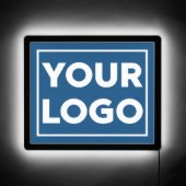 Custom Business Logo on Blue LED Sign (Front)