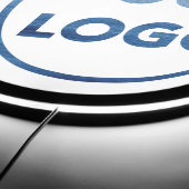 Custom Business Logo on White LED Sign (Edge)