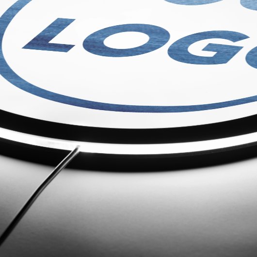 Custom Business Logo on White LED Sign (Edge)