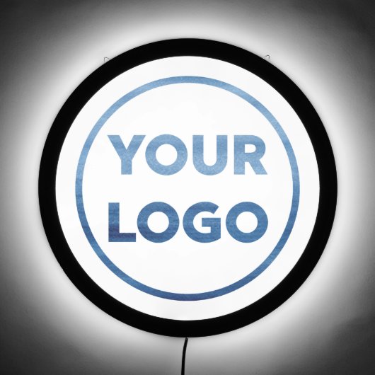 Custom Business Logo on White LED Sign (Front)