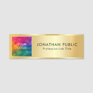 Custom Business Logo or Employee Staff Crew Photo Name Tag