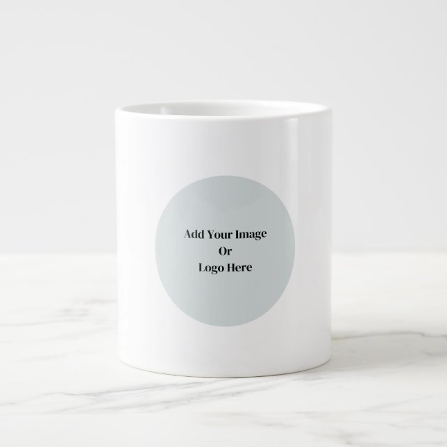 Custom Business Logo or Image Giant Coffee Mug (Front)