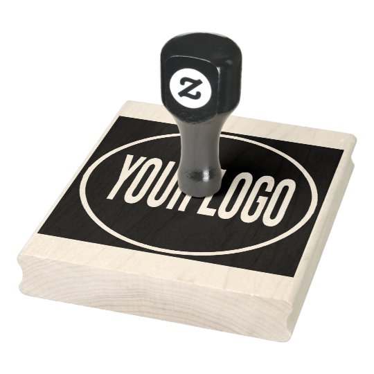 Custom Business Logo Or Image Large Rubber Stamp | Zazzle.com