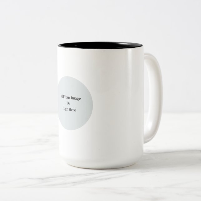 Custom Business Logo or Image Two-Tone Coffee Mug (Front Right)
