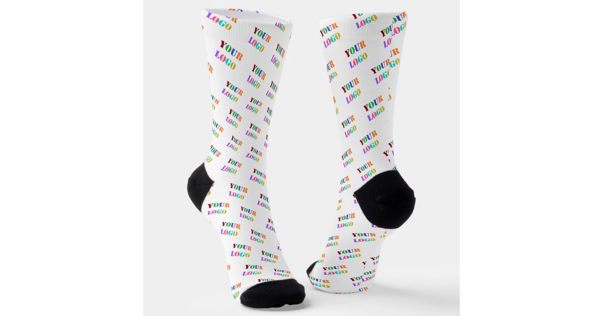 Custom Business Logo or Photo Socks Your Colors | Zazzle
