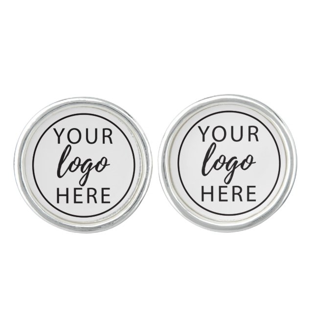 Custom Business Logo Pair of Cufflinks (Front)