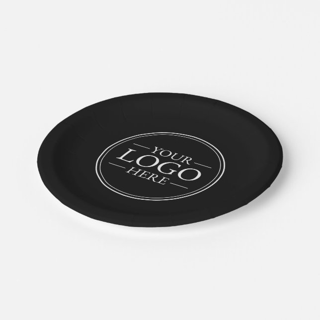 Custom Business Logo Paper Plates (Angled)