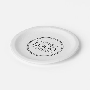 Custom Business Logo Paper Plates