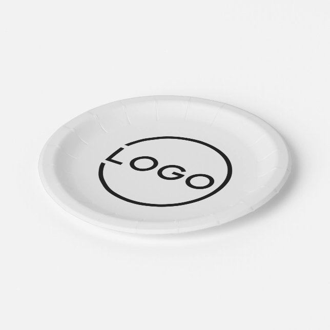 Custom Business Logo Paper Plates (Angled)