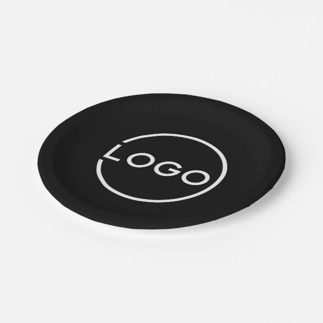 Custom Business Logo Paper Plates (Angled)