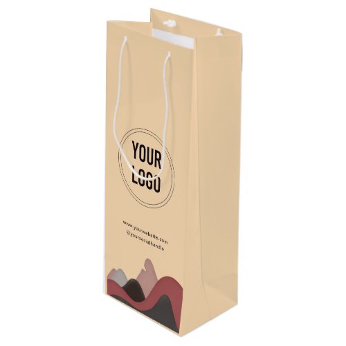 Custom Business Logo Paper Wine Bag No Minimum