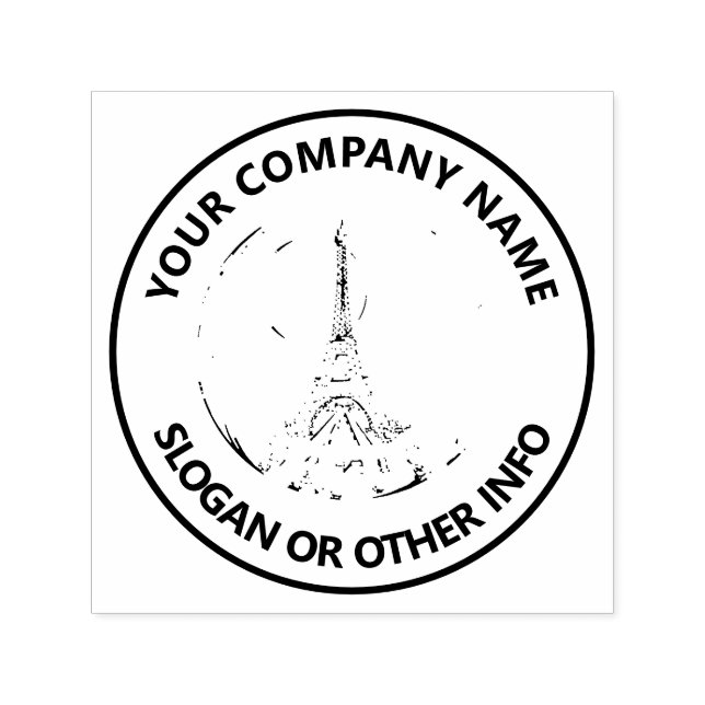 Custom Business Logo Paris Self-inking Stamp (Design)