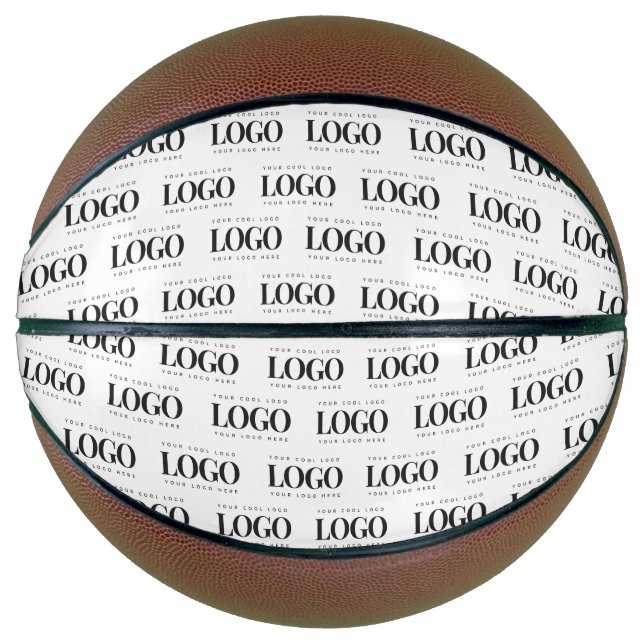 Custom Business Logo Pattern Customized Company  Basketball (Front)