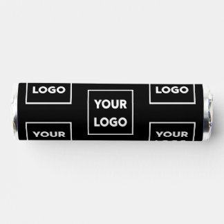 Custom Business Logo Pattern on Black Breath Savers® Mints