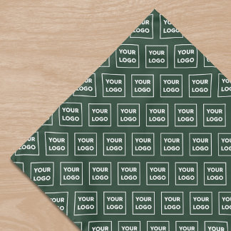 Custom Business Logo Pattern on Green Bandana
