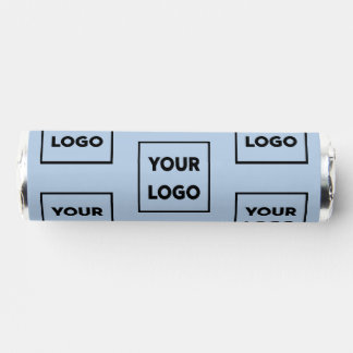Custom Business Logo Pattern on Light Blue Breath Savers® Mints