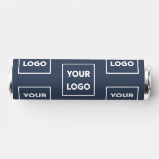 Custom Business Logo Pattern on Navy Blue Breath Savers® Mints
