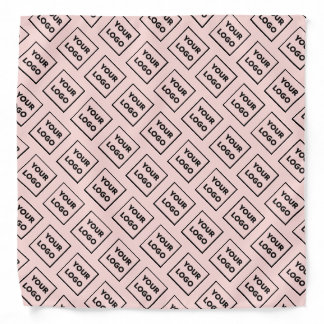 Custom Business Logo Pattern on Pink Bandana