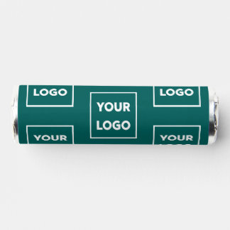 Custom Business Logo Pattern on Teal Breath Savers® Mints