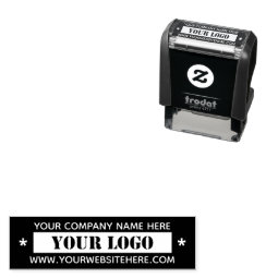 Custom Business Logo Personalized Company Office Self-inking Stamp | Zazzle