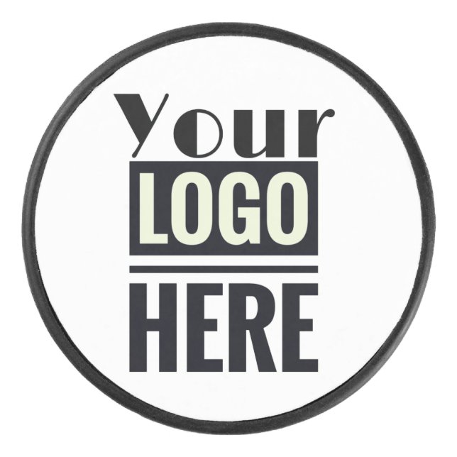 Custom Business Logo Personalized Golf Ball Hockey Puck (Front)