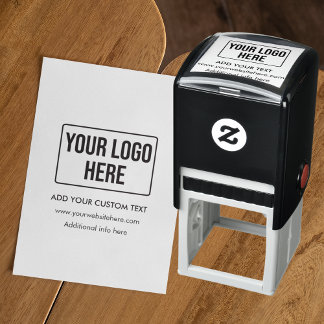 Custom Business Logo Personalized Promotional Self-inking Stamp