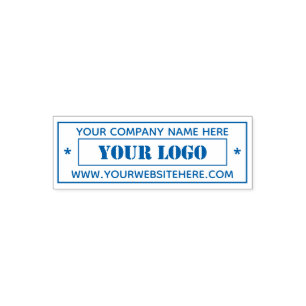 Custom Business Logo Personalized Rectangle  Self-inking Stamp