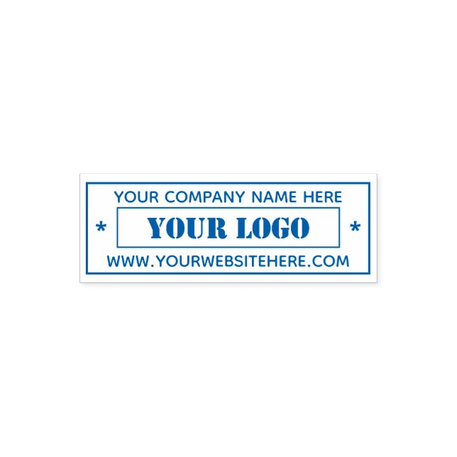 Custom Business Logo Personalized Rectangle  Self-inking Stamp (Design)