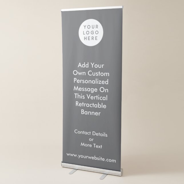 Custom Business Logo & Personalized Text Retractable Banner (3/4)