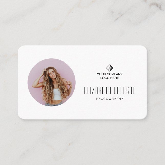 Custom Business Logo Photo Card (Front)
