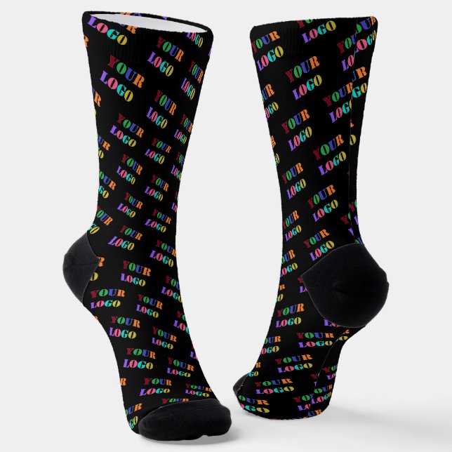 Custom Business Logo Photo Color Socks Promotional (Angled)