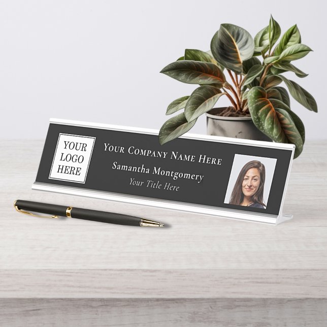 Custom Business Logo Photo Company Name Title Desk Name Plate (Custom Business Logo Photo Company Name Title Desk Name Plate)
