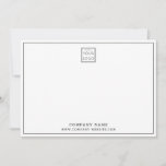 Custom  Business Logo Photo Company Thank you 5x7 Note Card