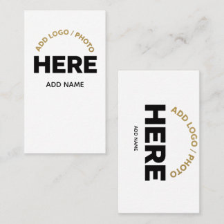 Custom Business Logo Photo Text Business Card
