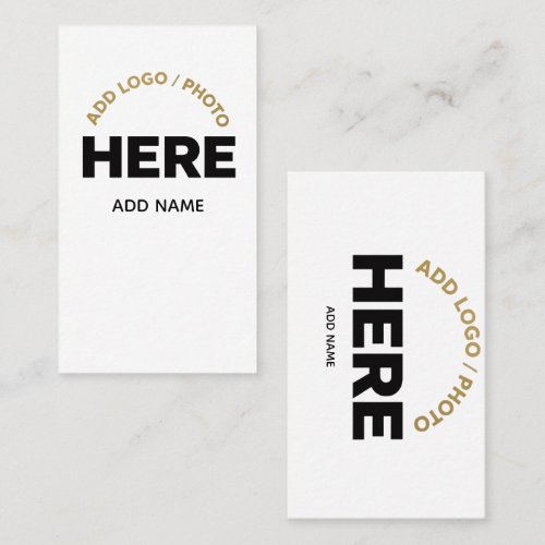 Custom Business Logo Photo Text Business Card
