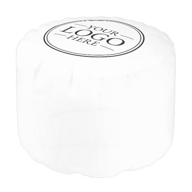Custom Business Logo Pouf (Angled Back)