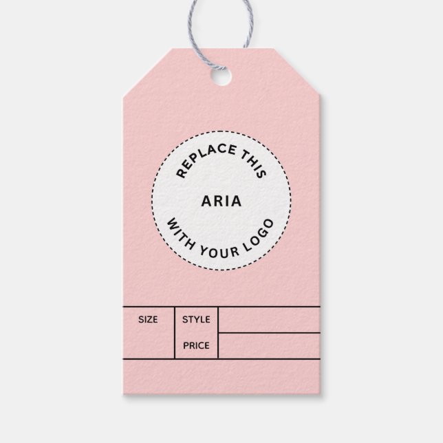 Custom Business Logo Price Hang Tag (Front)