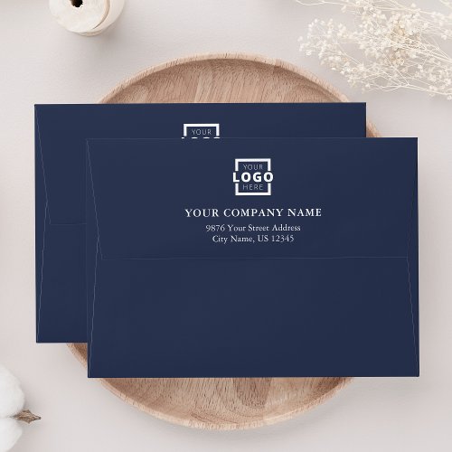 Custom Business Logo Professional Blue Envelope