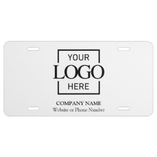 Custom Business Logo Professional Company Branding License Plate