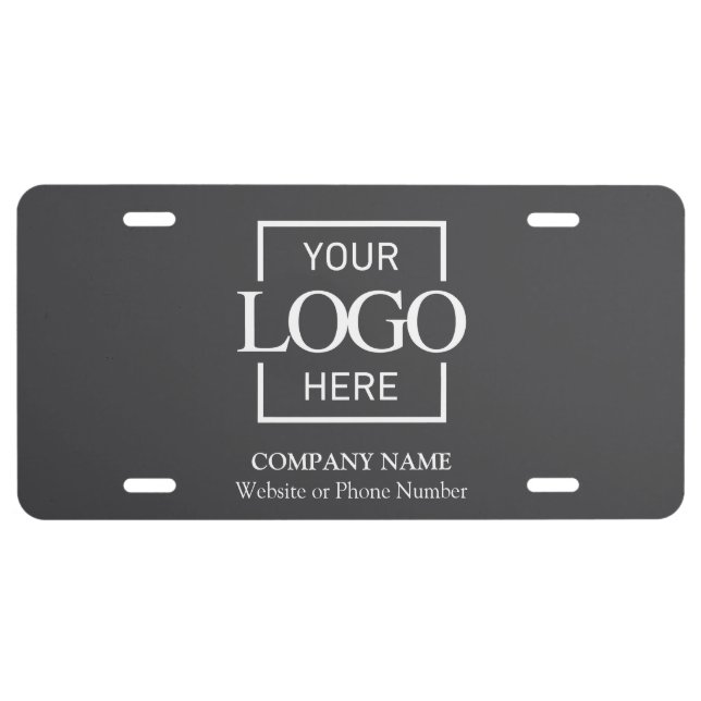 Custom Business Logo Professional Company Branding License Plate (Front)
