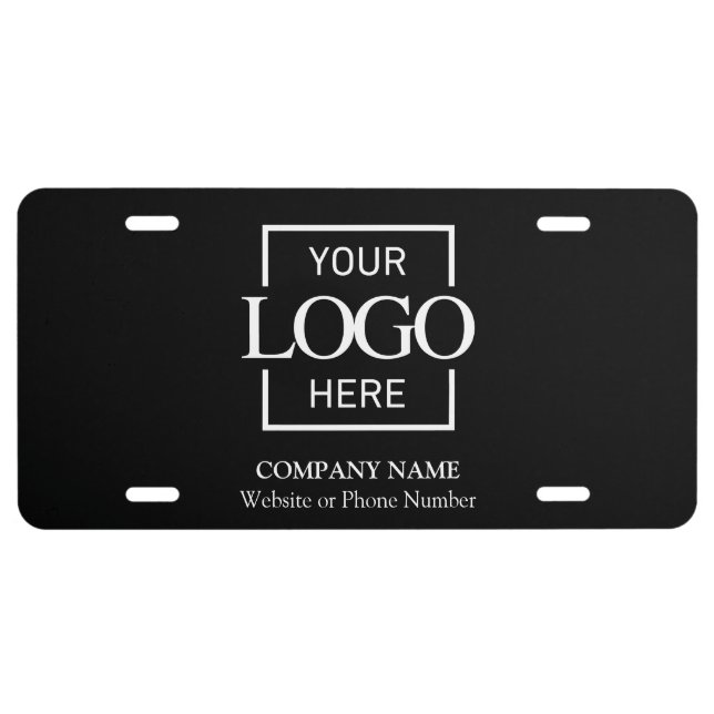 Custom Business Logo Professional Company Branding License Plate (Front)