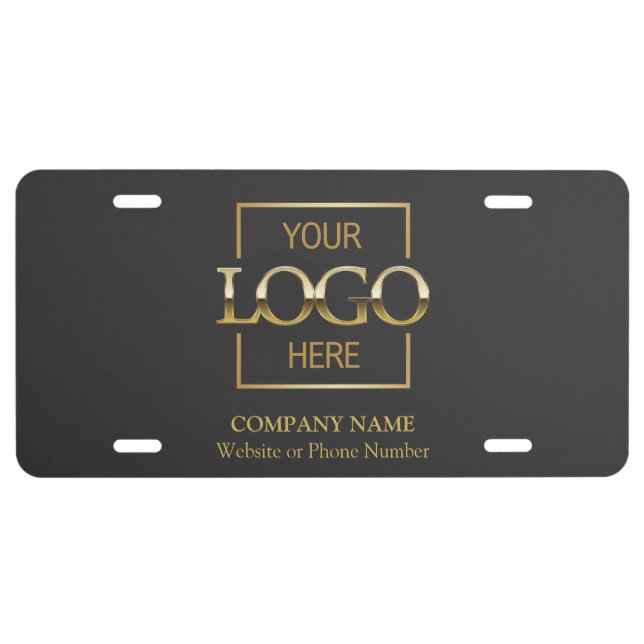 Custom Business Logo Professional Company Branding License Plate (Front)