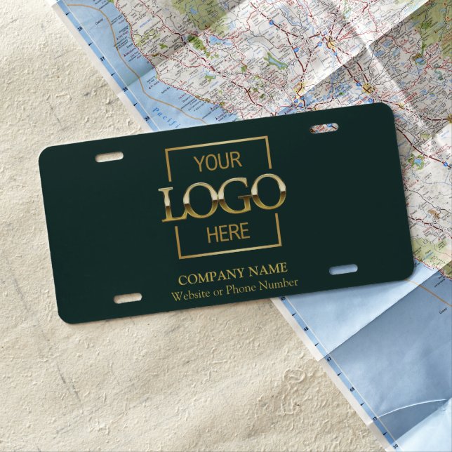 Custom Business Logo Professional Company Branding License Plate (In Situ)