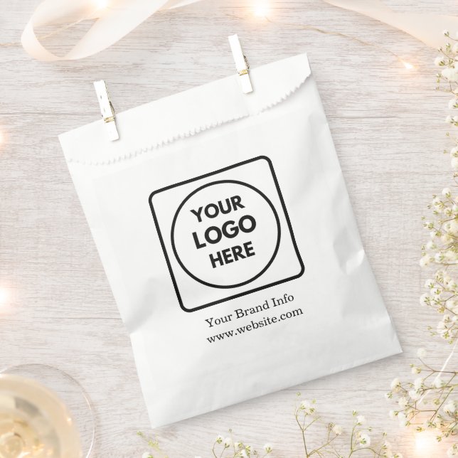 Custom Business Logo | Professional Company  Favor Bag (Clipped)