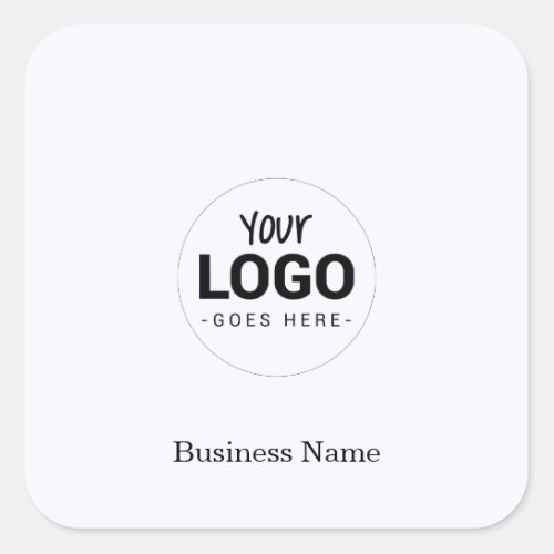 Custom Business Logo Professional Company Template Square Sticker