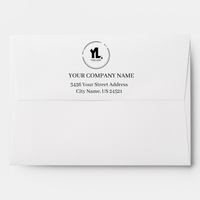 Custom Business Logo Professional Envelope (Back (Top Flap))