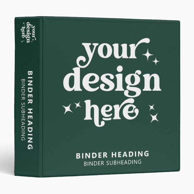 Custom Business Logo Professional Minimalist 3 Ring Binder (Front/Spine)