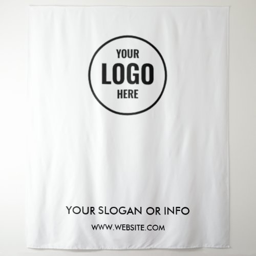 Custom Business Logo  Professional White  Tapestry