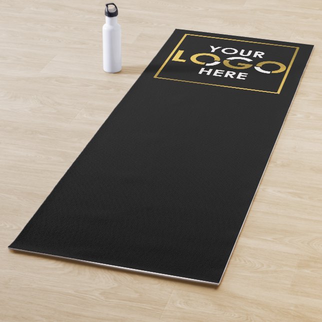 Custom Business Logo Promotional Black Gold Luxury Yoga Mat (In Situ)